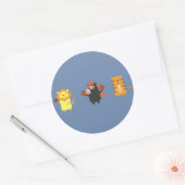 Detroit-Maskotttiere Runder Aufkleber (Umschlag)