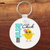 Detroit MI Chick Schlüsselanhänger (Vorderseite)