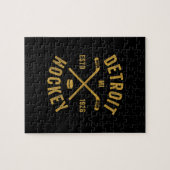 Detroit Mi Ice Hockey Sticks Premium Puzzle (Horizontal)