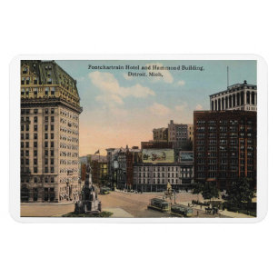 Detroit MI, Pontchartrain Hotel, Hammond Gebäude Magnet