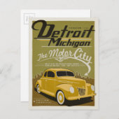 Detroit, MI Postkarte (Vorne/Hinten)
