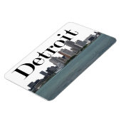 Detroit MI Skyline mit Detroit im Himmel Magnet (Linke Seite)