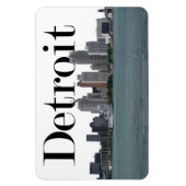 Detroit MI Skyline mit Detroit im Himmel Magnet (Vertikal)