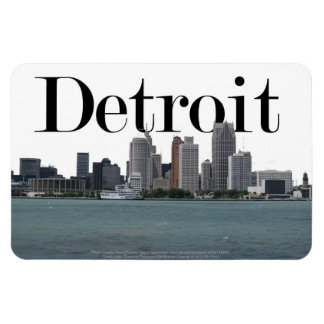 Detroit MI Skyline mit Detroit im Himmel Magnet