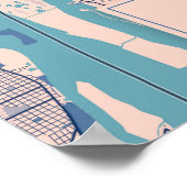 Detroit - Michigan Breezy City Map Poster (Ecke)