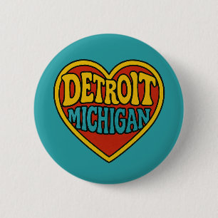 Detroit Michigan Button