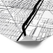 Detroit, Michigan City Map + Ihren Standort markie Poster (Ecke)