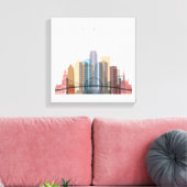 Detroit, Michigan | City Skyline Leinwanddruck (Insitu (Wohnzimmer))