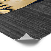 Detroit Michigan City Skyline Lizenzschild Kunst Poster (Ecke)