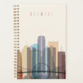Detroit, Michigan | City Skyline Planer (Vorderseite)