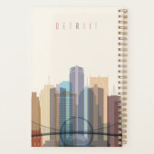 Detroit, Michigan | City Skyline Planer (Rückseite)