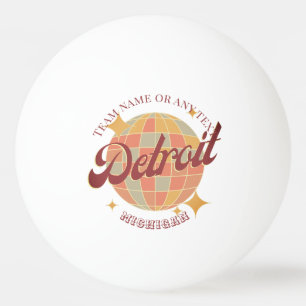 Detroit Michigan City Tischtennis Tischtennisball