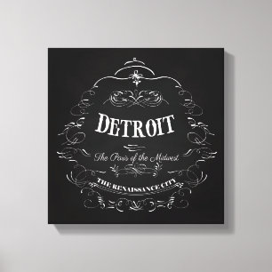 Detroit Michigan - das Paris des Mittelwestens Leinwanddruck