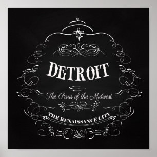 Detroit Michigan - Das Paris des Mittleren Westens Poster