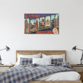 Detroit, Michigan - Große Buchstabenszenen Leinwanddruck (Insitu (Schlafzimmer))