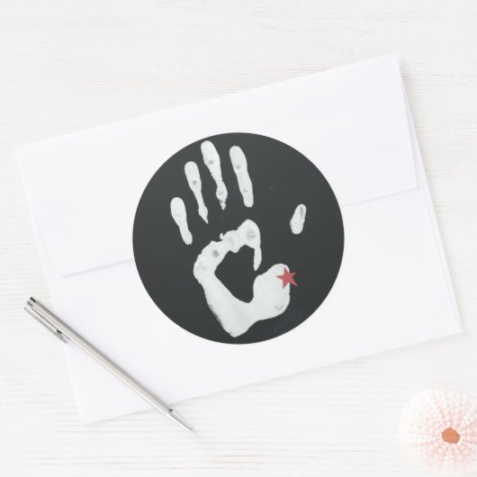 Detroit Michigan Hand Runder Aufkleber (Umschlag)