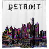 Detroit, Michigan in Graffiti Duschvorhang (Vorderseite)
