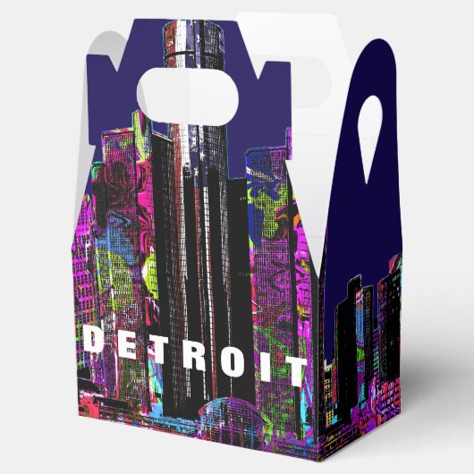 Detroit, Michigan in Graffiti Geschenkschachtel (Geöffnet)