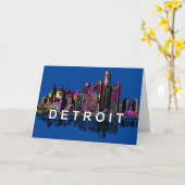 Detroit, Michigan in Graffiti Karte (Gelbe Blume)