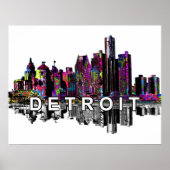 Detroit, Michigan in Graffiti Poster (Vorne)