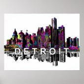 Detroit, Michigan in Graffiti Poster (Vorne)