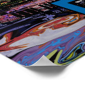 Detroit, Michigan in Graffiti Poster (Ecke)