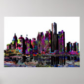 Detroit, Michigan in Graffiti Poster (Vorne)