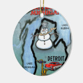 Detroit Michigan Keramik Ornament (Links)