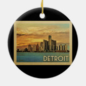 Detroit Michigan Keramik Ornament (Hinten)