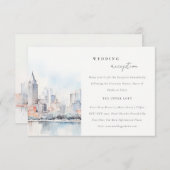 Detroit Michigan Landscape Wedding Reception Begleitkarte (Vorne/Hinten)