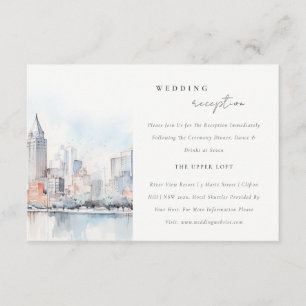 Detroit Michigan Landschaft Hochzeitsempfang Begleitkarte