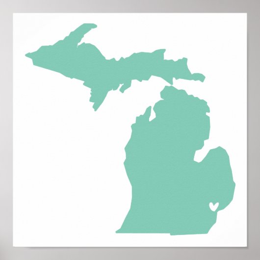 Detroit, Michigan-Liebe Poster (Vorne)