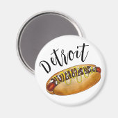 Detroit Michigan MI Coney Island Hot Dog Chili Dog Magnet (Vorderseite/Rückseite)
