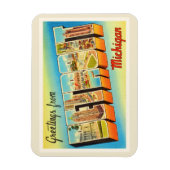 Detroit Michigan MI Old Vintage Travel Souvenir Magnet (Vertikal)
