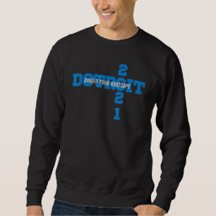 Detroit Michigan Michigander Sunday Lion Knee Cap Sweatshirt