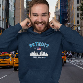 Detroit Michigan Modern Skyline Urban Style Hoodie