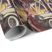 Detroit, Michigan | Motor City Geschenkpapier (Rolleneckpunkt)