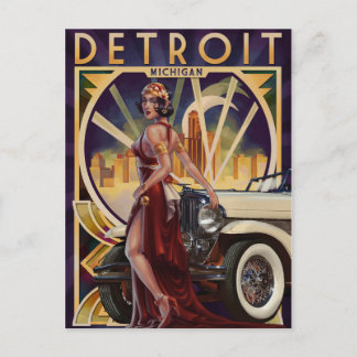 Detroit, Michigan | Motor City Postkarte