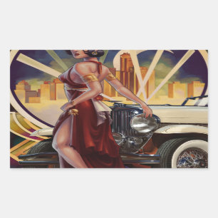 Detroit, Michigan   Motor City Rechteckiger Aufkleber