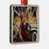 Detroit, Michigan| Motorstadt Ornament Aus Metall (Rechts)