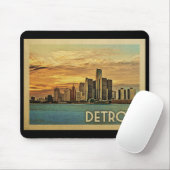 Detroit Michigan Mousepad (Mit Mouse)