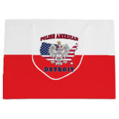 Detroit Michigan Polish Große Geschenktüte (Vorderseite)