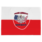 Detroit Michigan Polish Große Geschenktüte (Rückseite)
