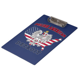 Detroit Michigan Polish Klemmbrett