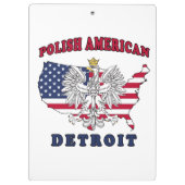 Detroit Michigan Polish Klemmbrett (Rückseite)