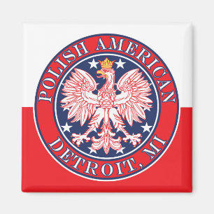 Detroit Michigan Polnischer Adler Magnet