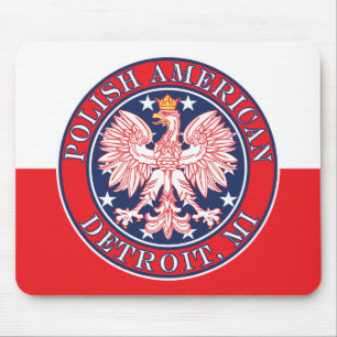 Detroit Michigan Polnischer Adler Mousepad