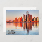 Detroit Michigan Postcard Postkarte (Vorne/Hinten)