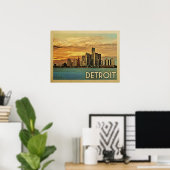 Detroit Michigan Poster (Heimbüro)