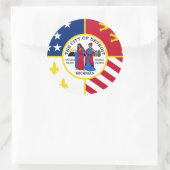 Detroit, Michigan Runder Aufkleber (Tasche)